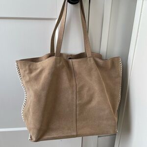 & Other Stories Tan Suede Tote Bag